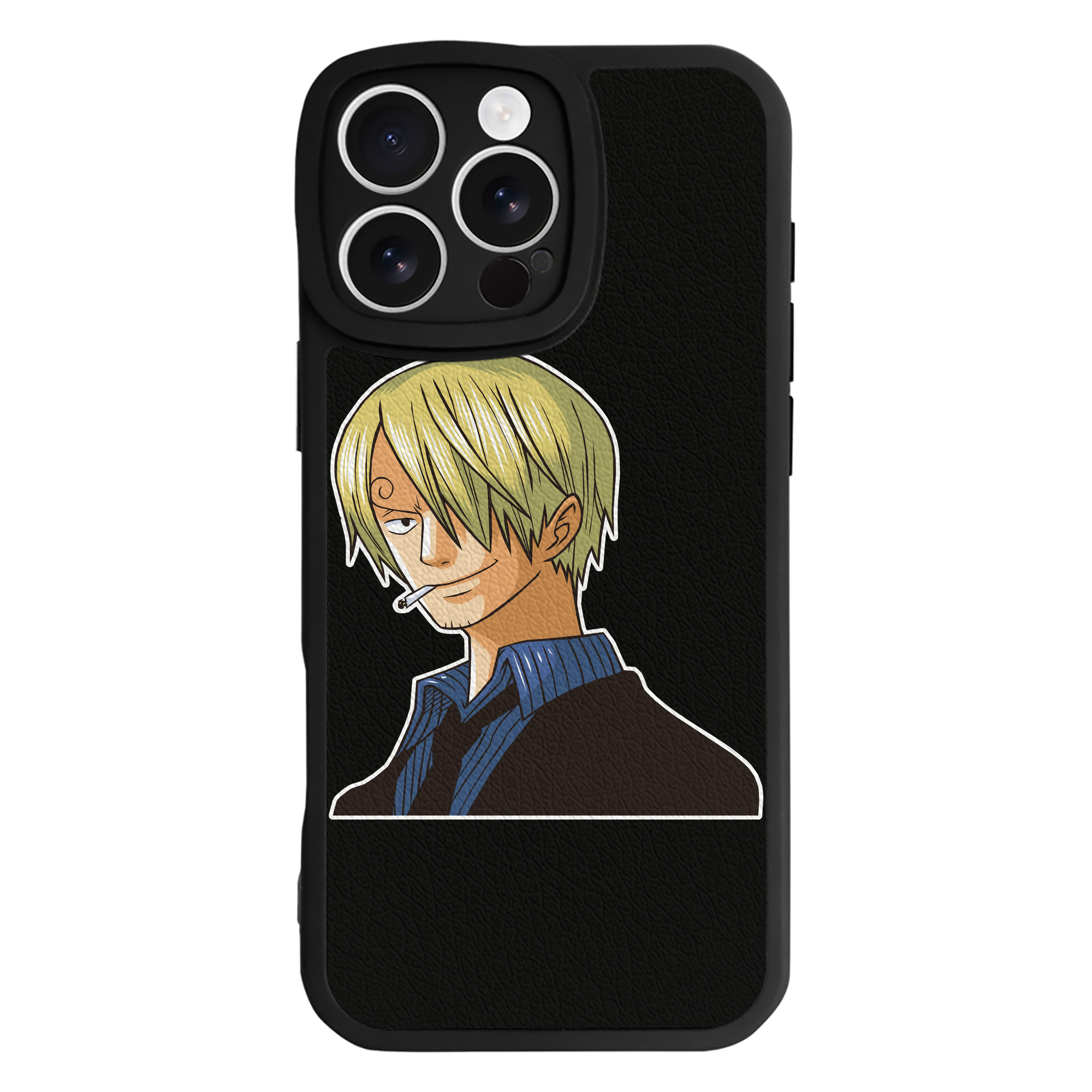 （画像用） ワンピース サンジ ONE PIECE Sanji 【iPhone 16シリーズ対応】シリコンスマホケース（レザー調） 材質：シリコン